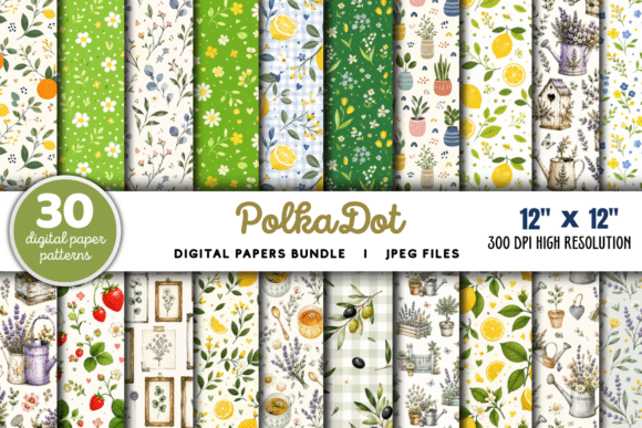 Download Polka Dot Digital Paper Bundle - Polka dot Collection