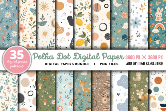 Download Polka Dot Digital Paper Bundle - Polka dot Collection