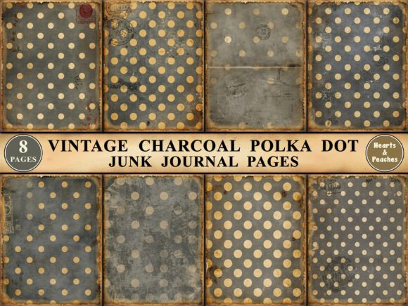 Download Vintage Charcoal Polka Dot Paper Pack - Polka dot Collection