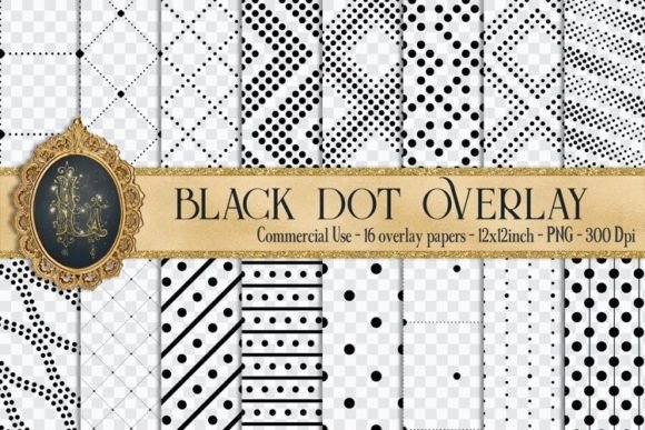 Download Seamless Black Polka Dot Overlay PNG - Polka dot Collection