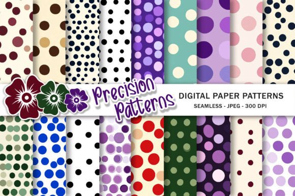 Download Colorful Polka Dot Digital Paper - Polka dot Collection