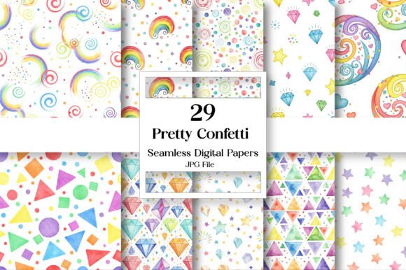 Download Pretty Confetti Seamless Digital Paper - Seamless digital paper Collection