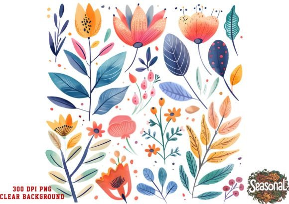 Download Cute Autumn Flowers Clipart - Autumn flower Collection