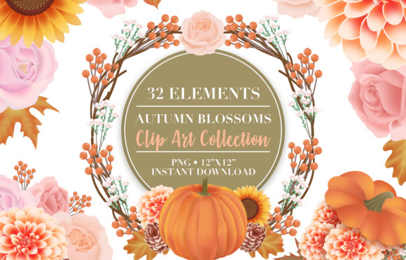 Download Autumn Flower Clip Art - Autumn flower Collection