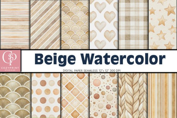 Download Beige Polka Dot Digital Paper Background - Polka dot Collection