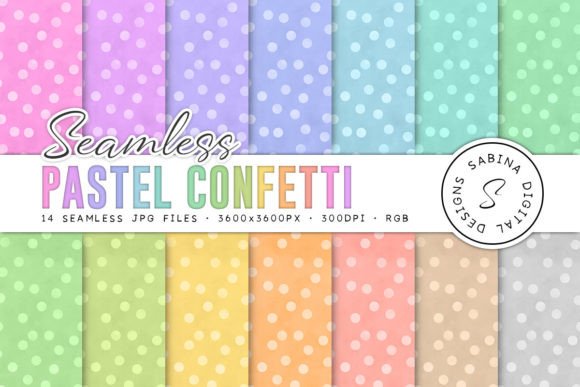 Download Pastel Confetti Seamless Digital Paper - Seamless digital paper Collection