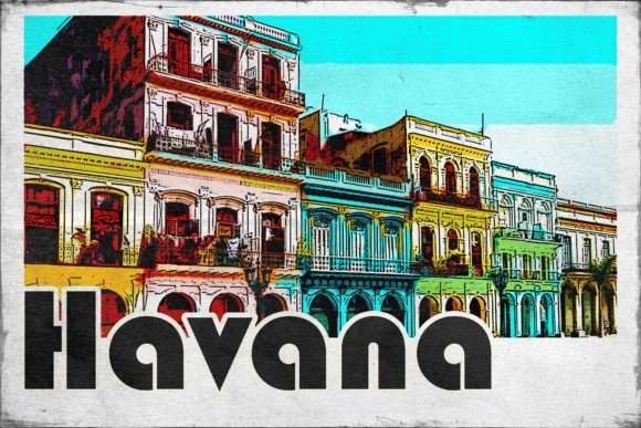Download Havana Carribean Retro Poster - Carribean Collection