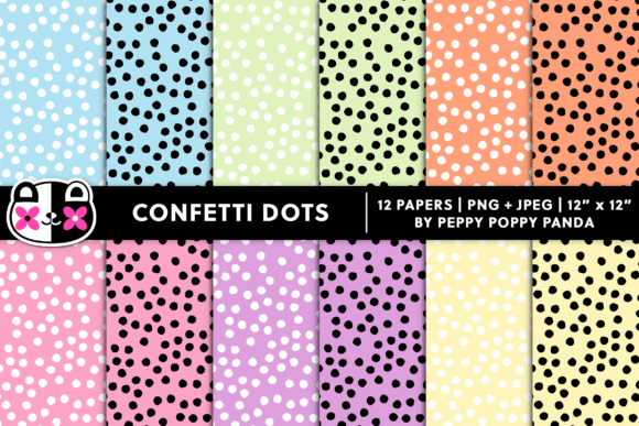 Download Pastel Confetti Polka Dots Digital Paper - Polka dot Collection