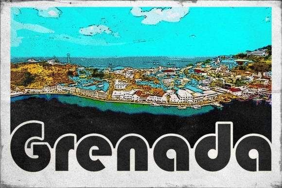 Download Grenada Carribean Retro Poster - Premium Resources