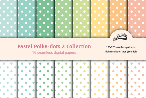 Download Pastel Polka Dots Digital Paper Bundle - Polka dot Collection
