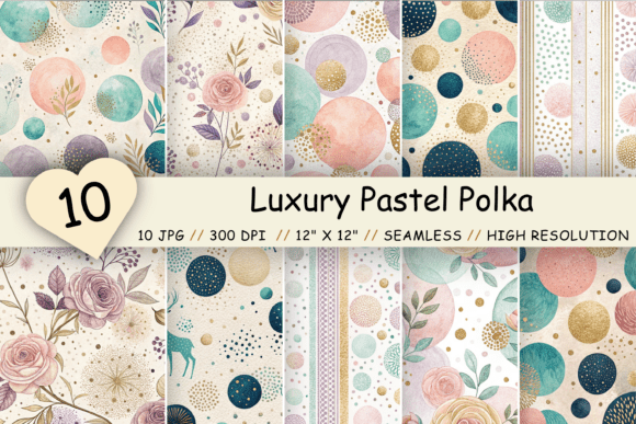 Download Luxury Pastel Polka Dots Pattern Pack - Polka dot Collection