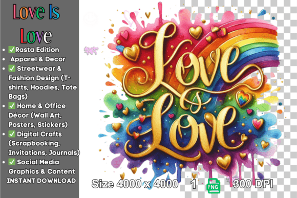 Download Love is Love PNG | Pride Rainbow Splash - Pride rainbow Collection